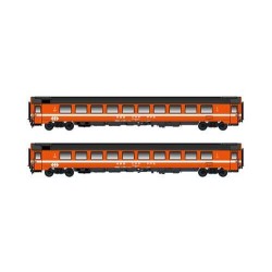 2er Set Personenwagen Bpm, 2.Kl. (UIC Z1) SBB, Ep.IV-V, oranH25501