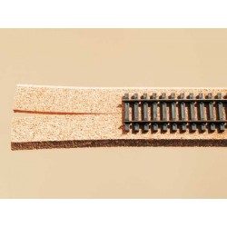 Korkgleisbettung für Schienen 