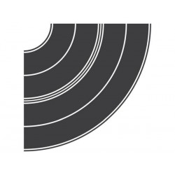 R 70702_Teerbelag Kurvensatz je 1x Radius 84+165mm