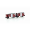 - 2er Set gedeckte Güterwagen K2 SBB, Ep.III