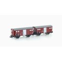 - 2er Set gedeckte Güterwagen K3 SBB, Ep.III