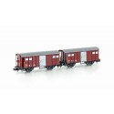 - 2er Set gedeckte Güterwagen K3 SBB, Ep.IV