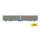 MFTRAIN 33078/33079 S et de 2 wagons bâchés double Lails TRANSFESA