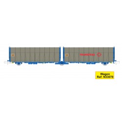 MFTRAIN 33078/33079 S et de 2 wagons bâchés double Lails TRANSFESA