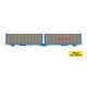 MFTRAIN 33078/33079 S et de 2 wagons bâchés double Lails TRANSFESA